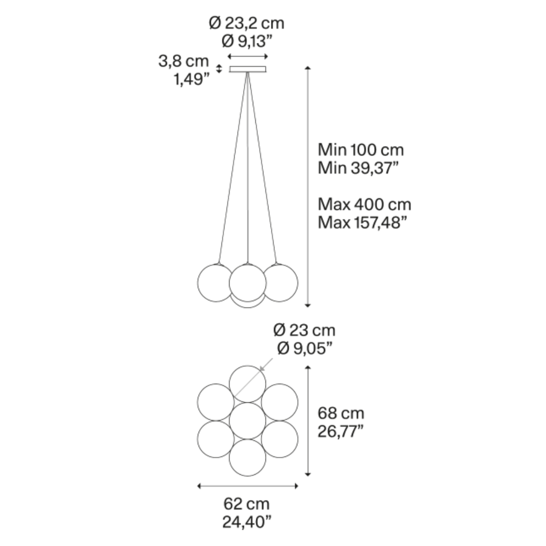 Lodes - Random Cloud 7 Licht Ø23 Hanglamp