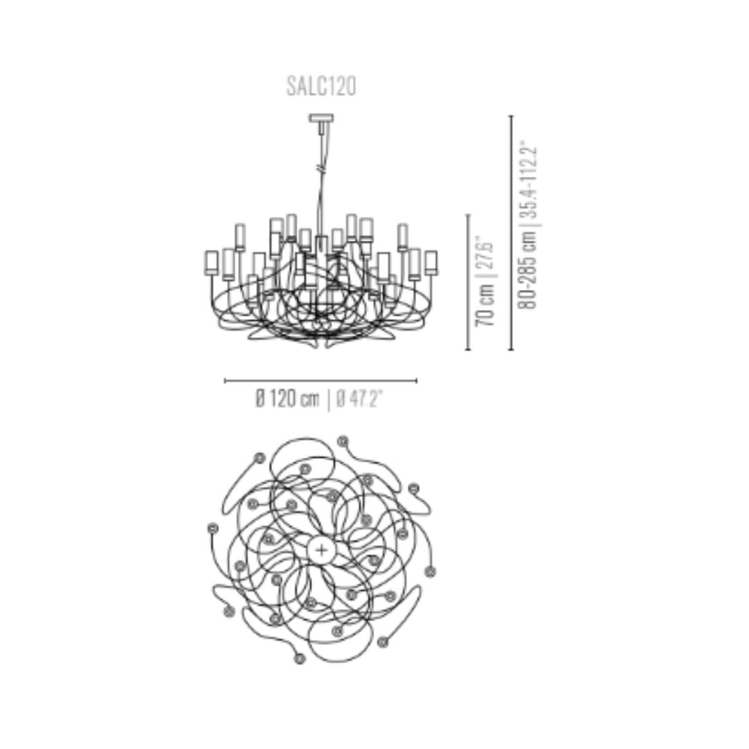 Brand van egmond - Salsa ø120 Kroonluchter Rond Hanglamp