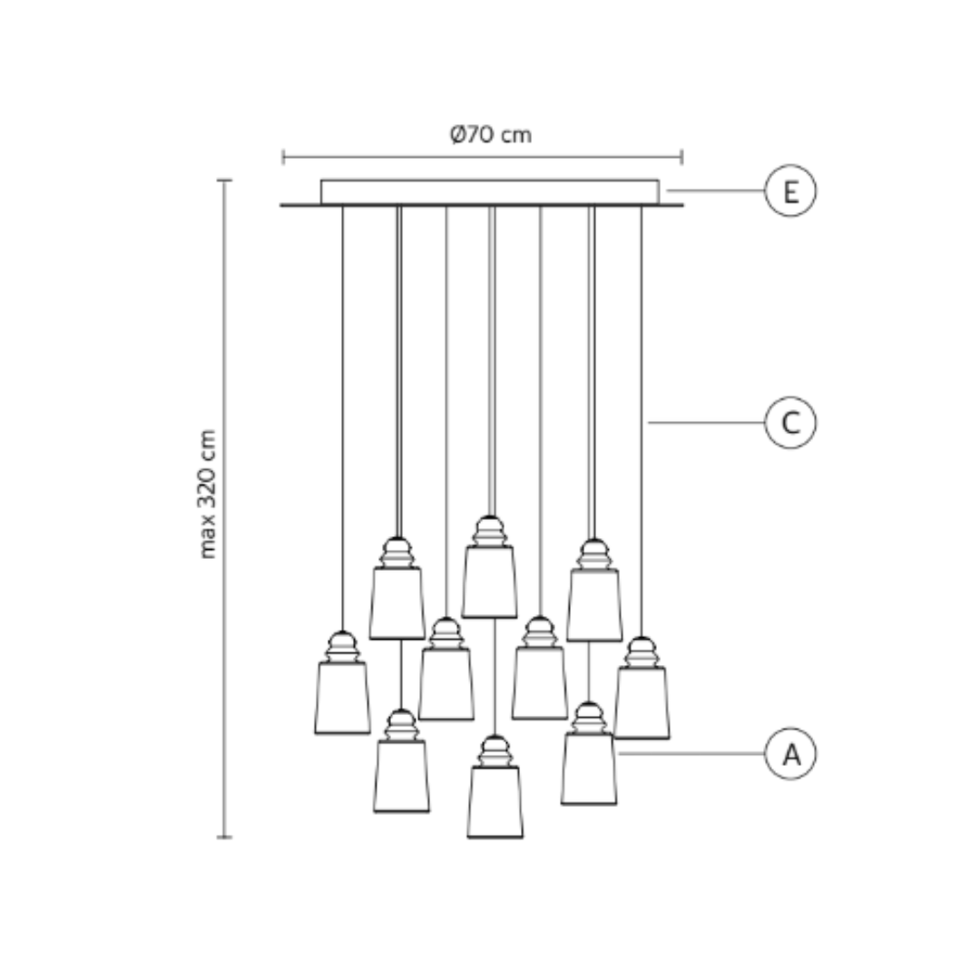 Karman - Alibaglass SE316 FF Hanglamp