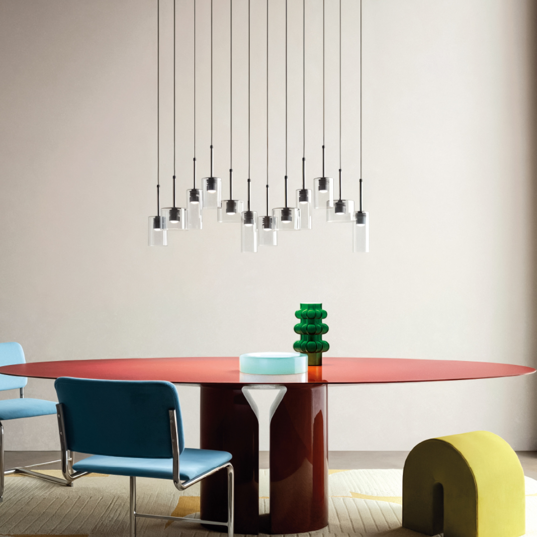 Axo - Spillray Evo 12 lichten Cluster Elliptische Canopy Hanglamp