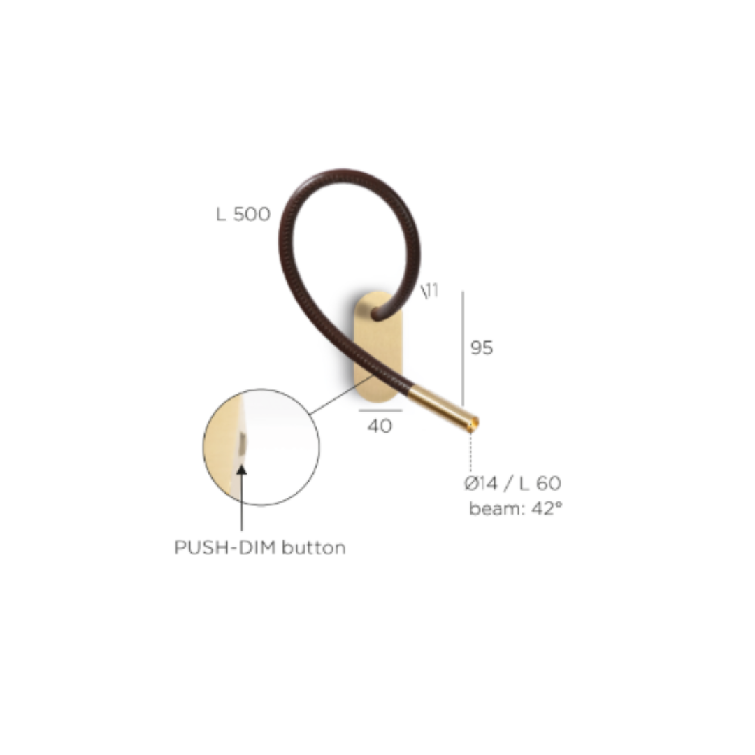 Trizo21 - Scar-Leather 1FDS Opgebouwd Wandlamp