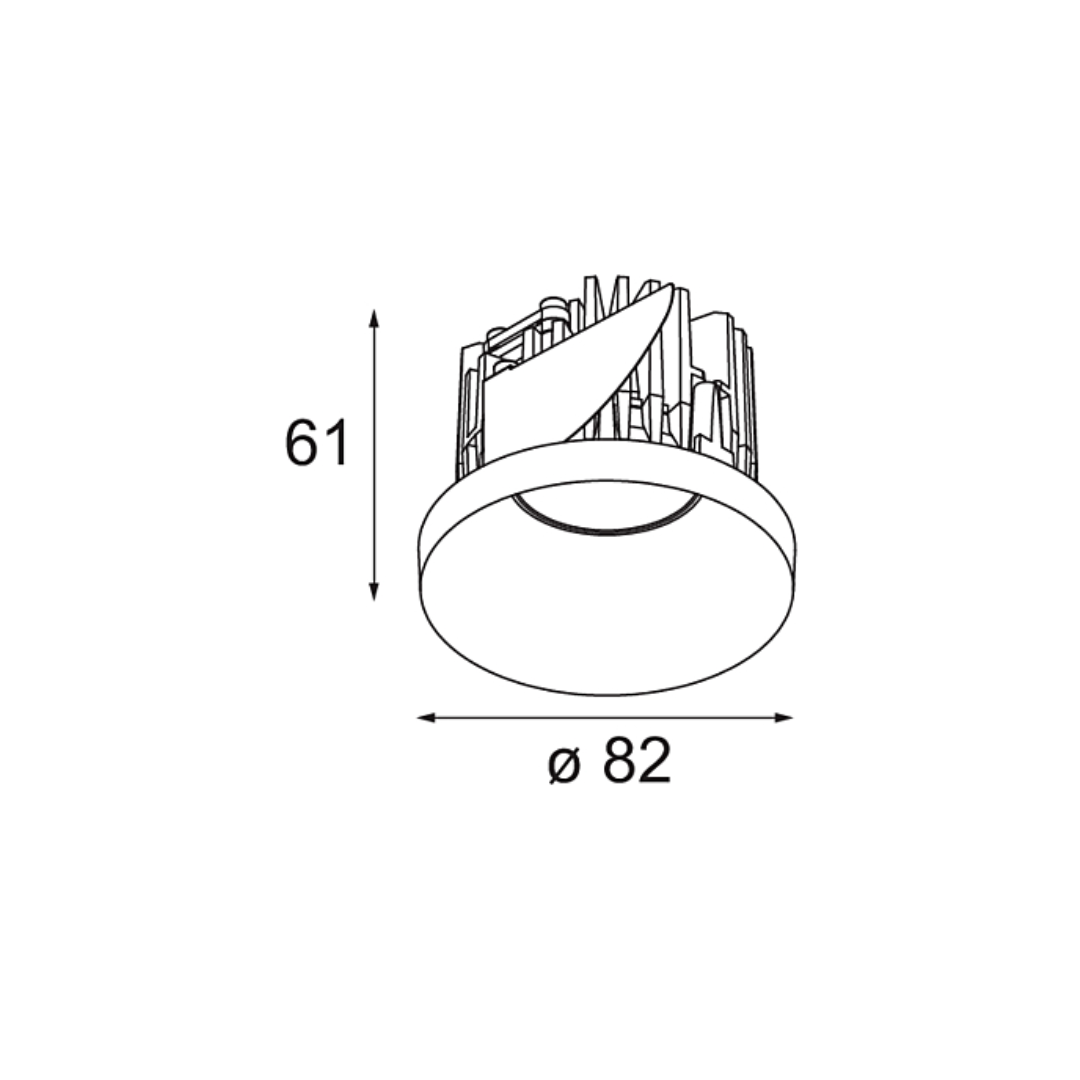 Modular - Smart kup 82 LED GE Recessed lamp
