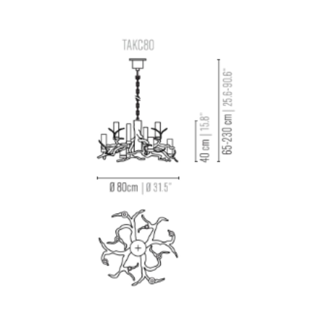 Brand van egmond - Takara Candles ø80 Kroonluchter Rond Hanglamp