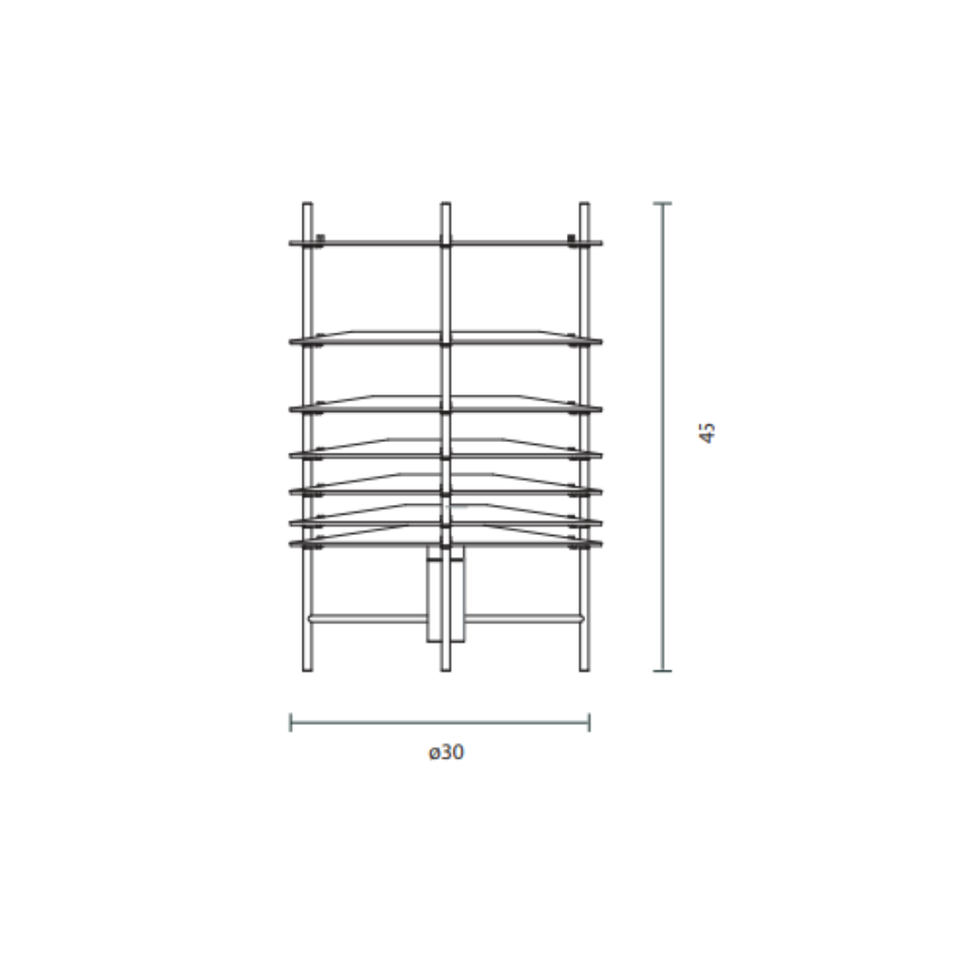 Parachilna - Topuro L Roestvrij staal Tafellamp