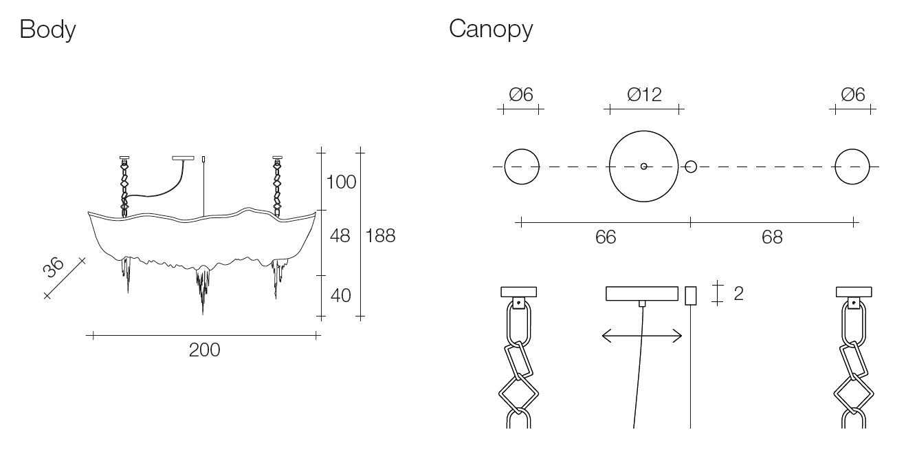 Terzani - Atlantis A17S Kroonluchters - KOOT