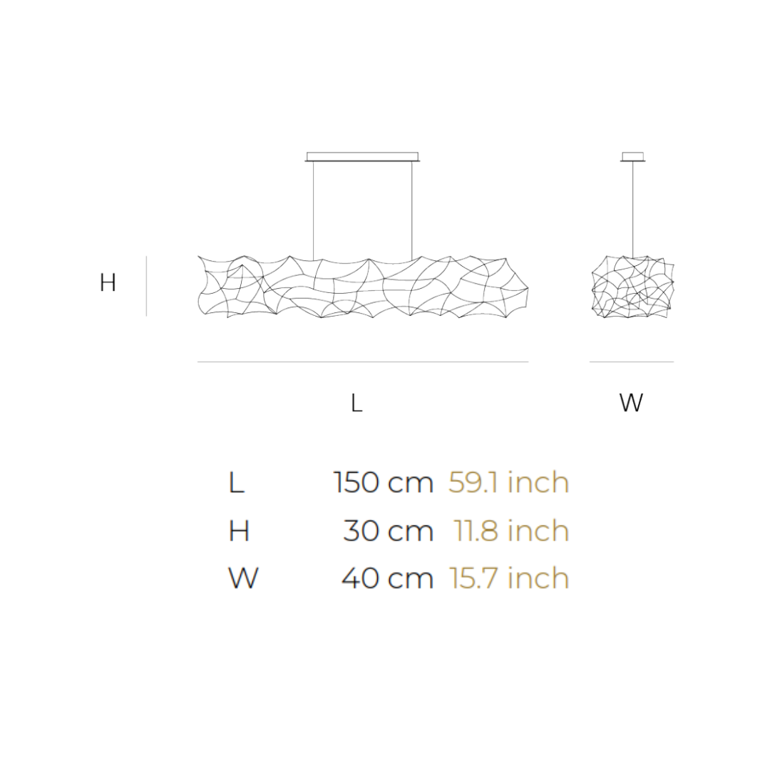 Quasar - Tess 150 cm Hanglamp