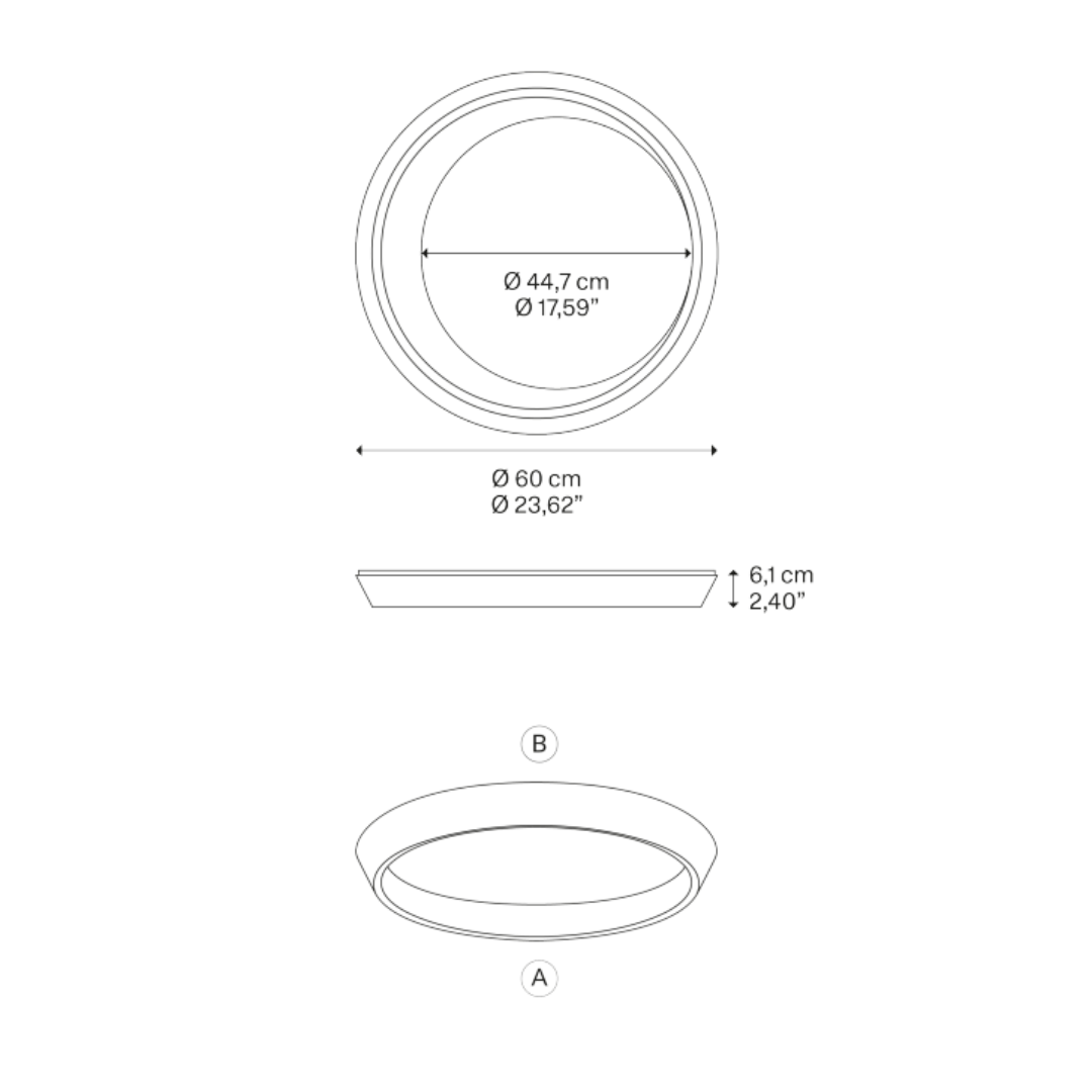 Lodes - Tidal 60 2700k Plafondlamp
