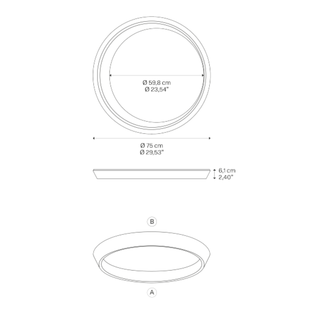 Lodes - Tidal 75 2700k Plafondlamp