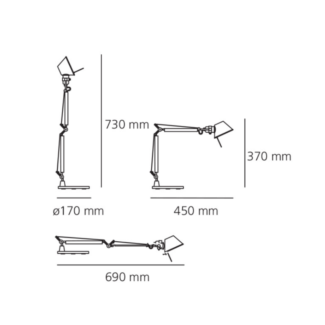 Artemide - Tolomeo Micro Special Edition  Koper Tafellamp