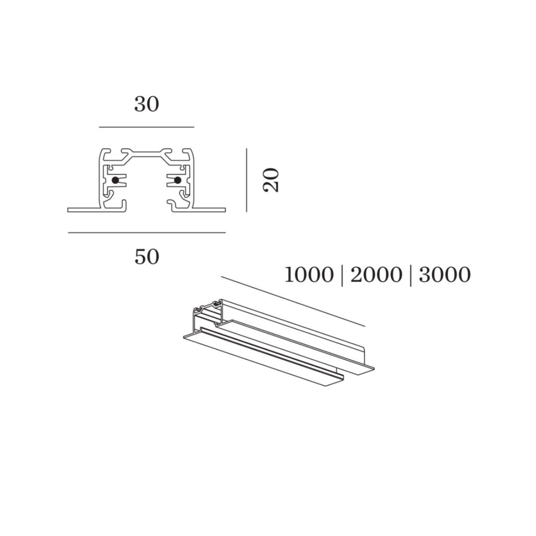 Wever & Ducre - 1 Phase Track Profile 3m