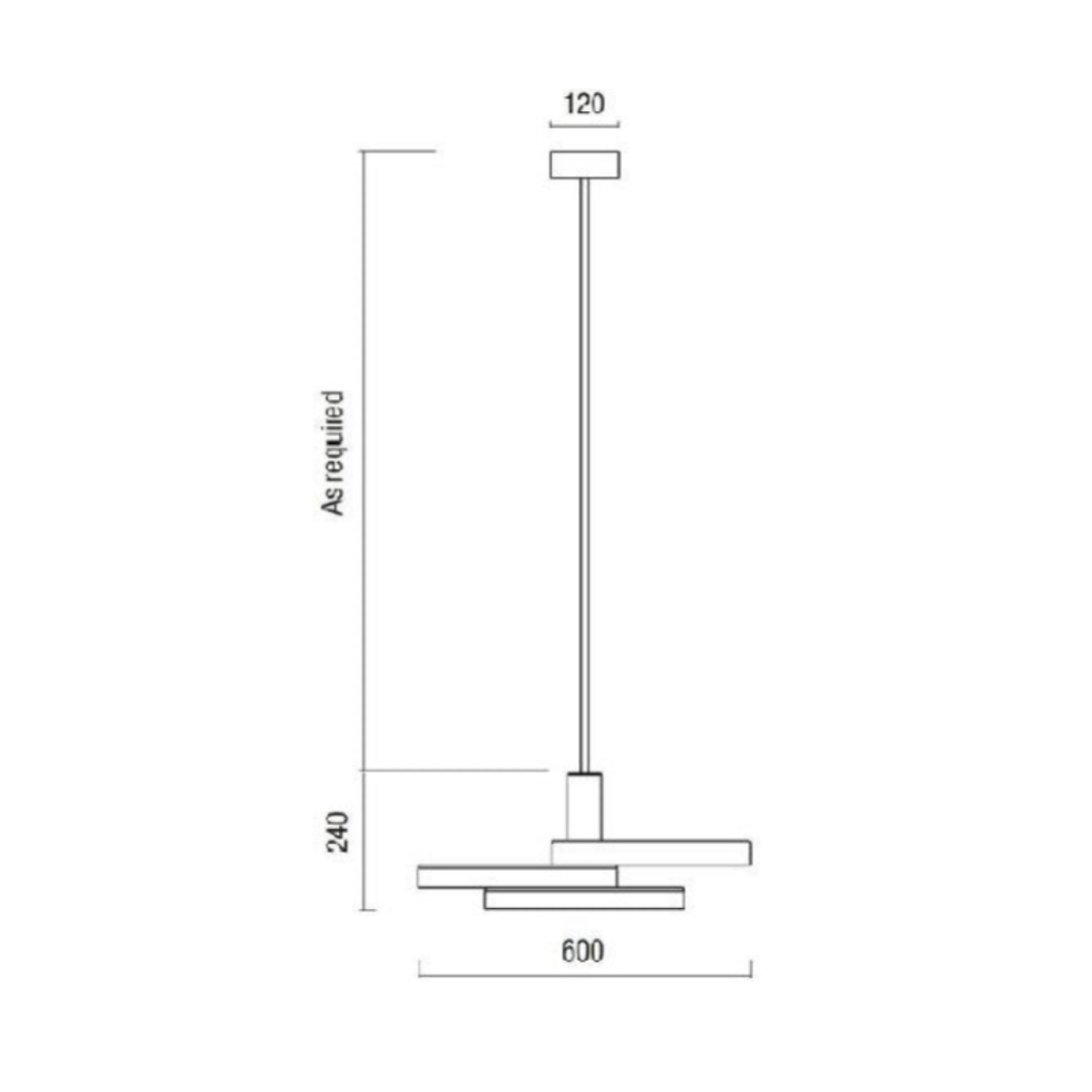 Bert Frank - Triarc Zwart Diffuser Hanglamp