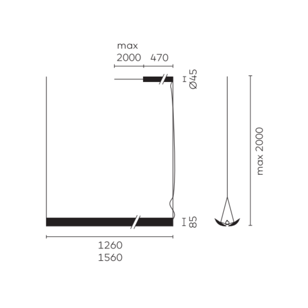 Belux - Updown 30 hanglamp 1260mm aluminium