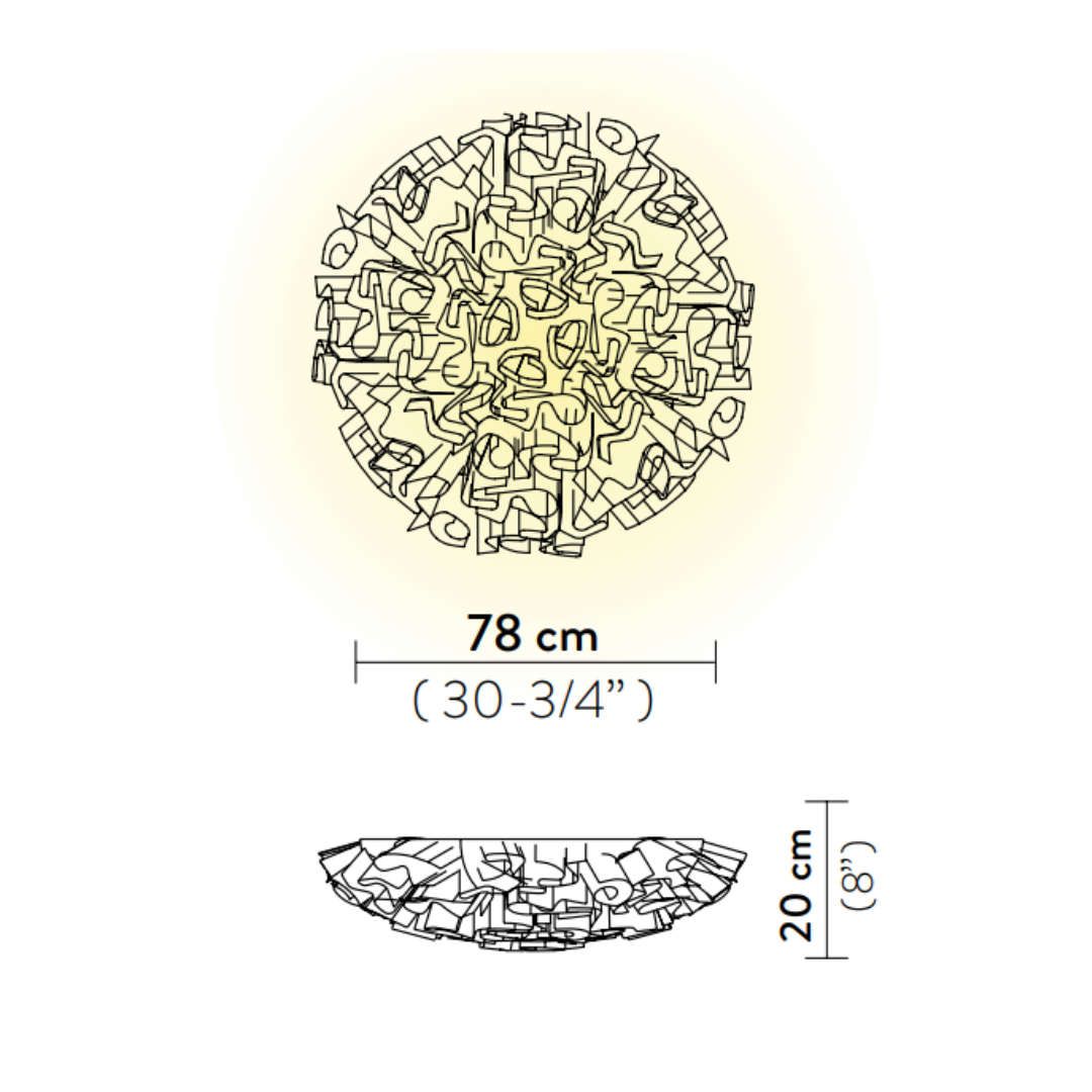 Slamp - Veli Groot Plafond/Wandlamp