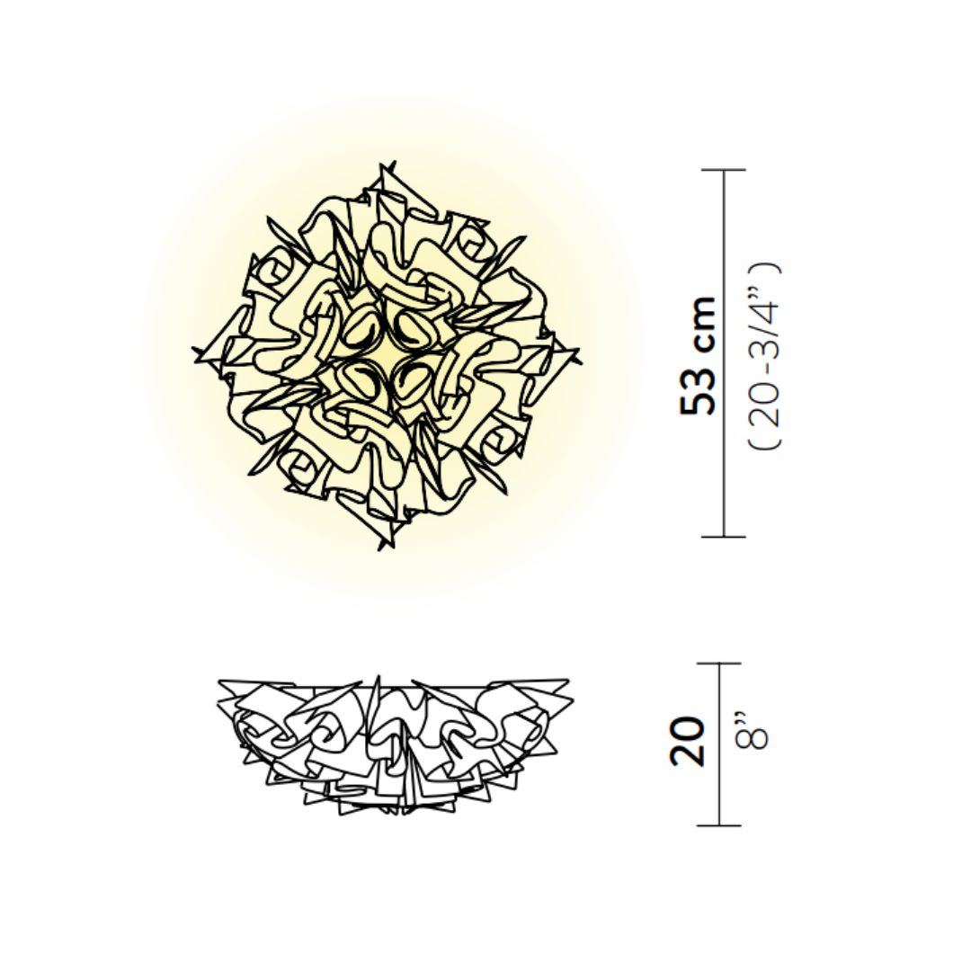 Slamp - Veli Medium Plafond/Wandlamp