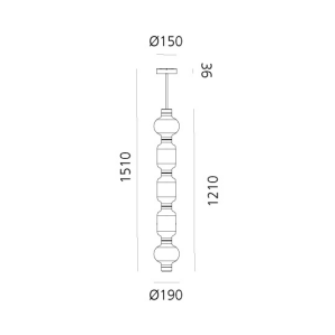 Artemide - Alambicco Horizontaal Hanglamp