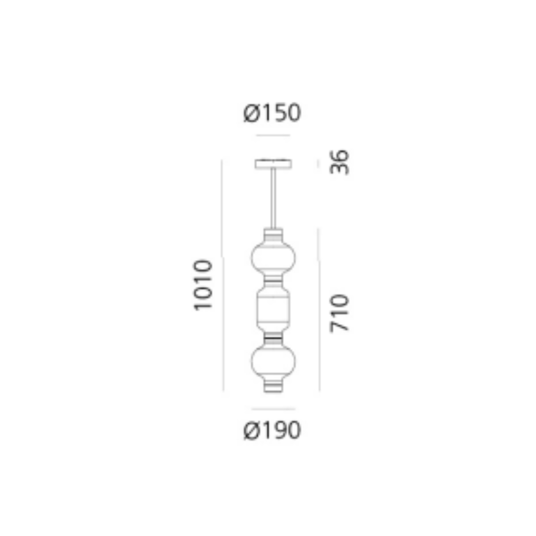 Artemide - Alambicco Horizontaal Hanglamp