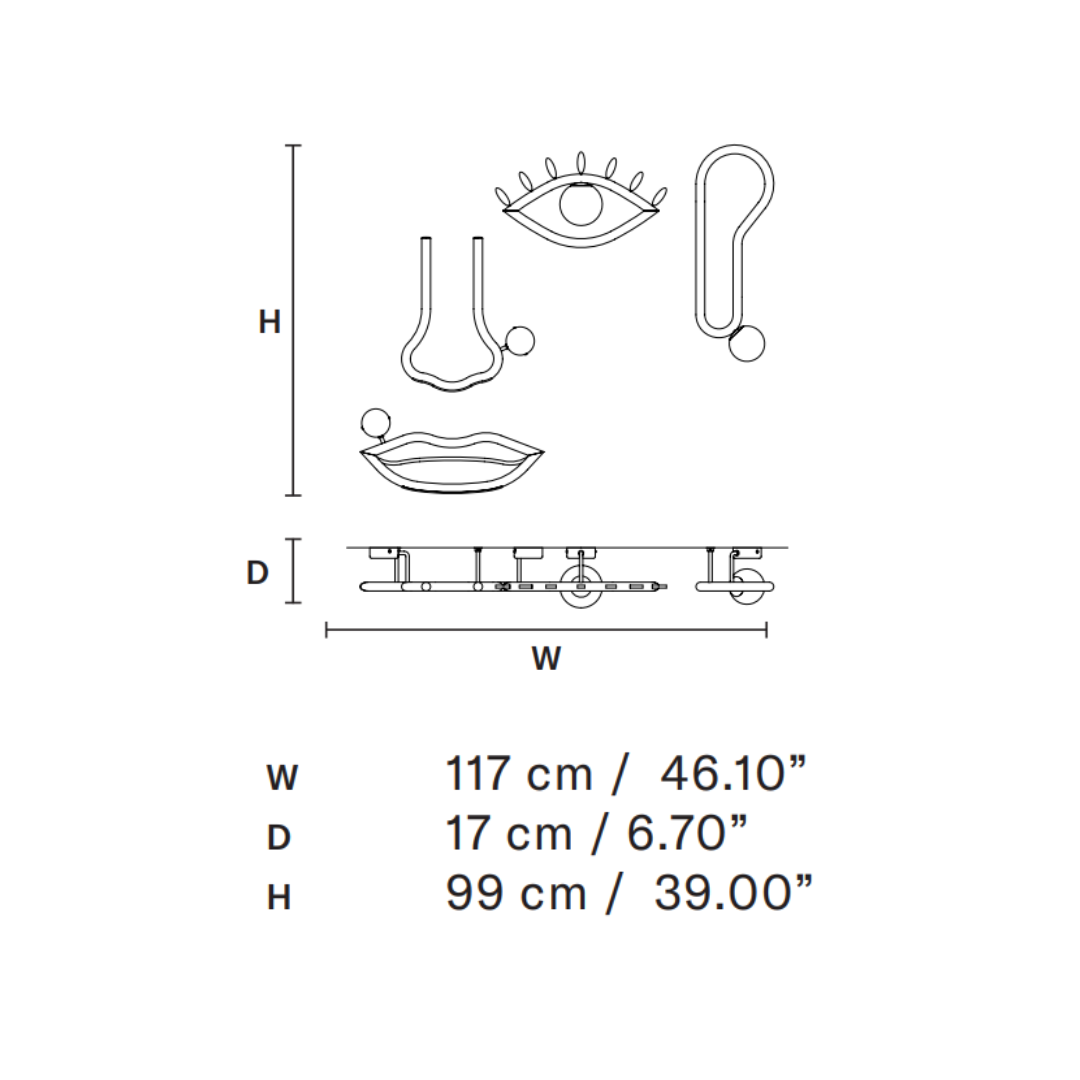 Masiero - Visio Wandlamp