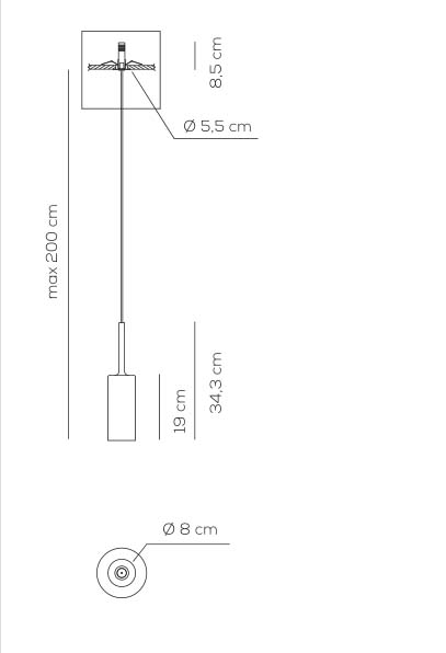 Axo - Spillray Ø 8 cm Recessed Hanglamp LED - KOOT