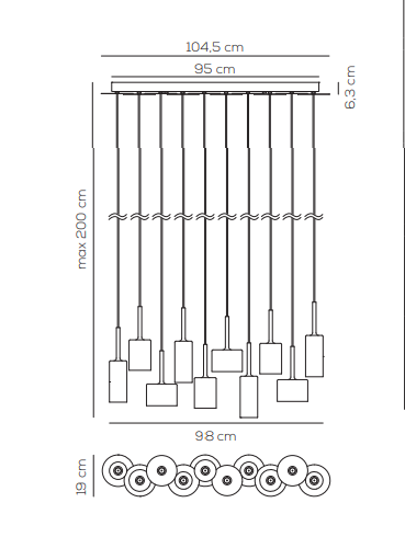Axo - Spillray 10 Hanglamp LED - KOOT