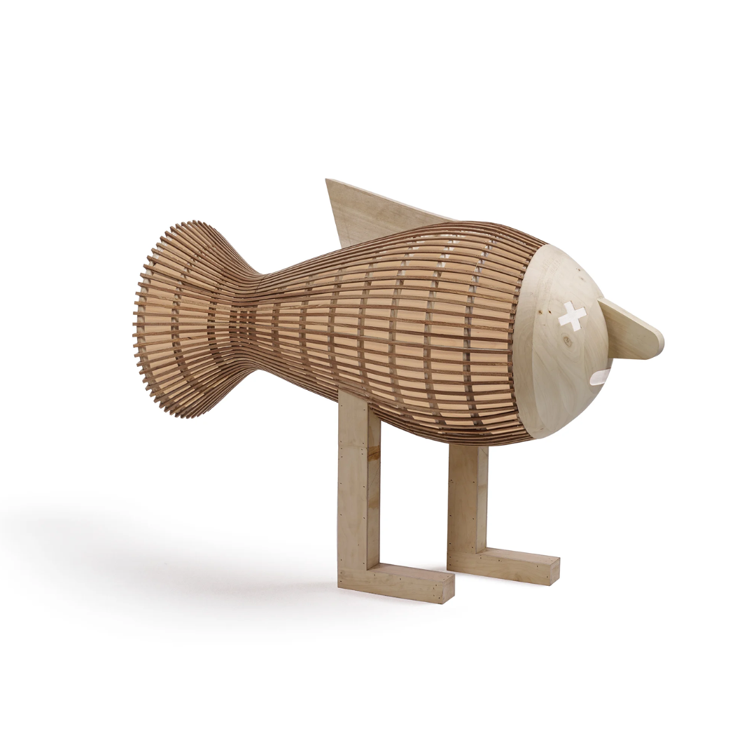 LZF - Walking Fish Vloerlamp beuken