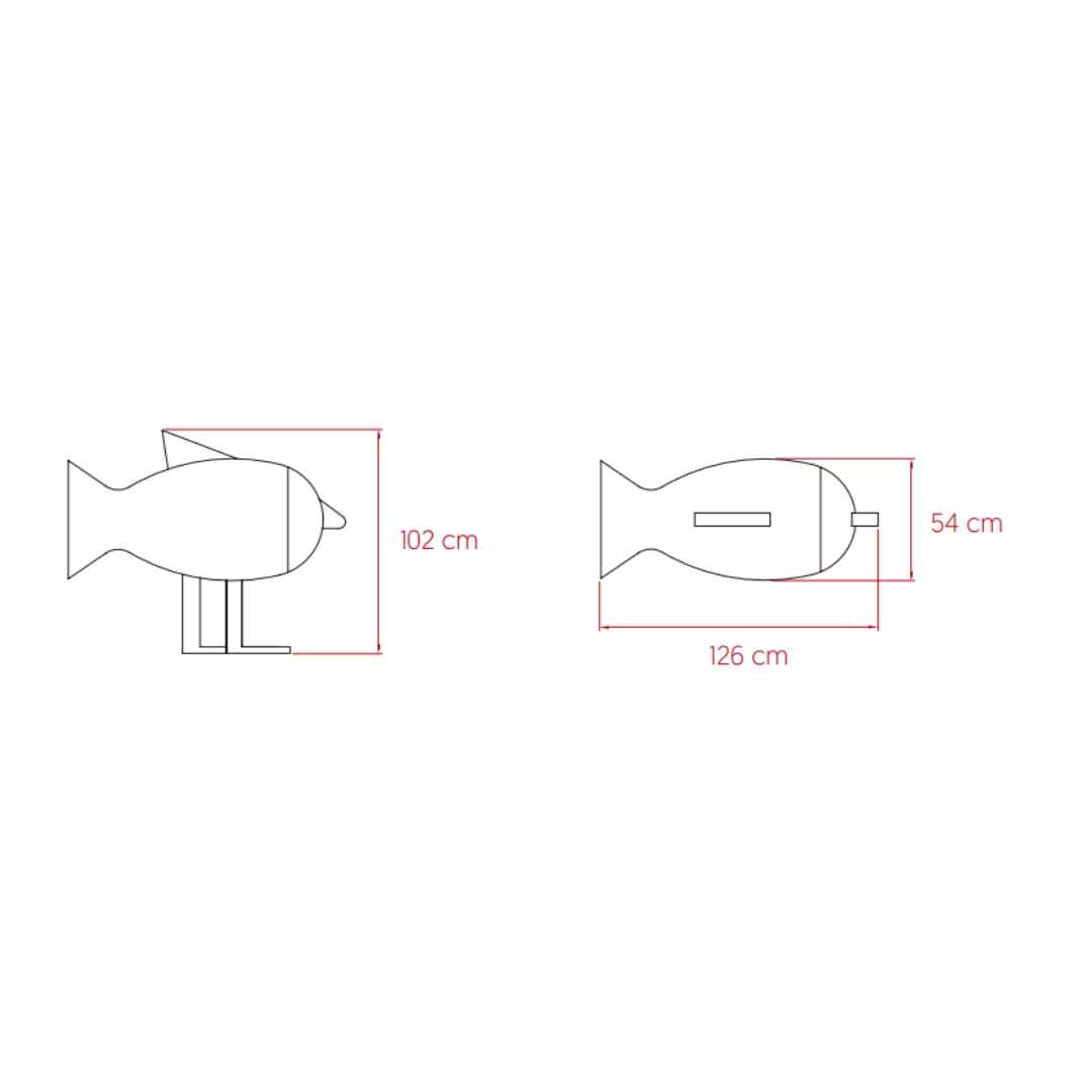 LZF - Walking Fish Vloerlamp beuken