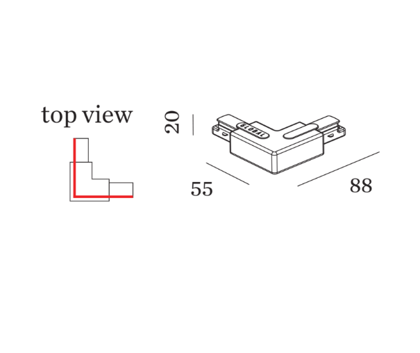 Wever & Ducre - 1-Phase Track L-Connector 1.0 - KOOT