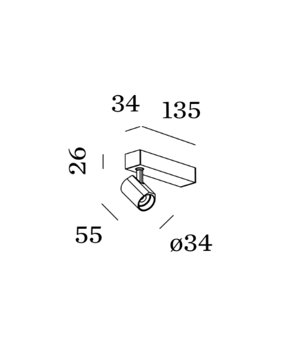 Wever & Ducre -Ceno Surface 1.0 Plafondlamp - KOOT