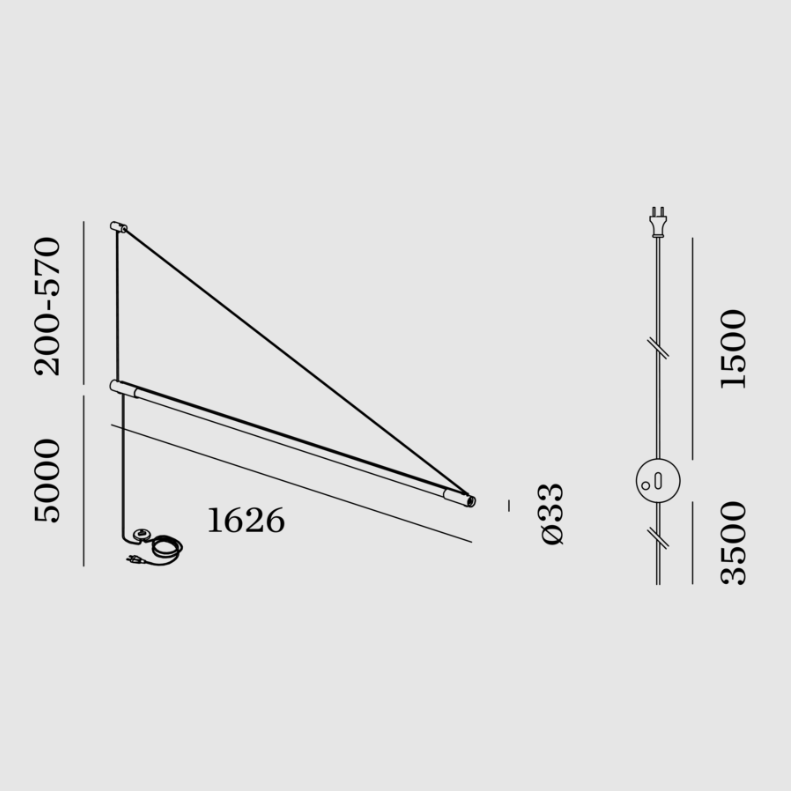 Wever & Ducre - Darf 1.2 Wandlamp Zwart - KOOT