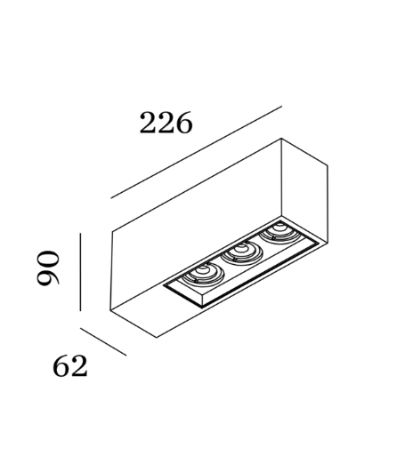 Wever & Ducre - Plano Petit Surface 3.0 Plafondlamp - KOOT