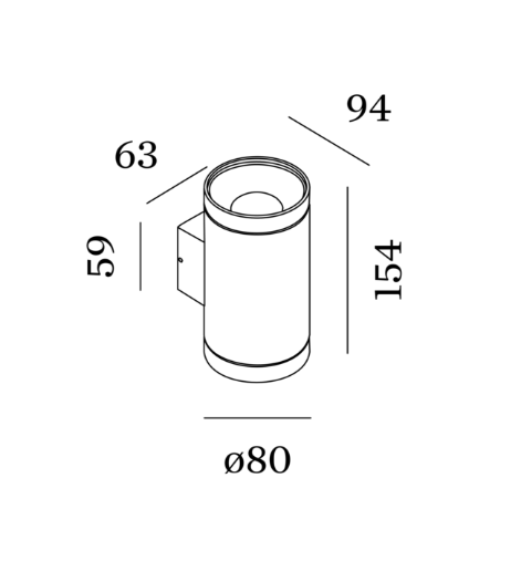 Wever & Ducre - Taio Ronde2.0 Wandlamp - KOOT