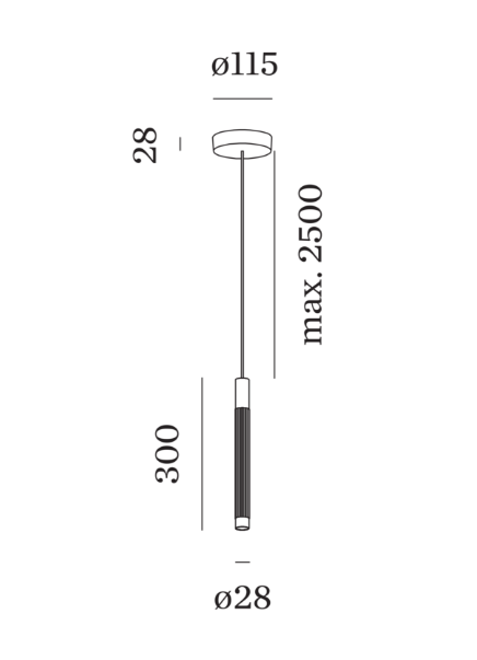 Wever & Ducre - Trace Suspended 1.1 Plafondlamp - KOOT