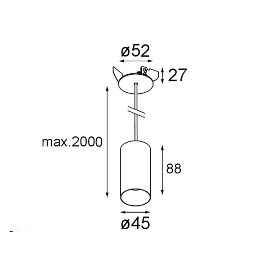 Modular - Minude 45 suspension LED lens medium GE spots