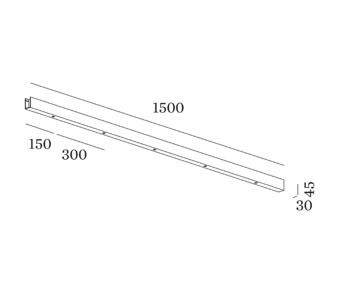 Wever & Ducre - Susp Multiple Ceiling Base Linear for 5 Luminaires - KOOT