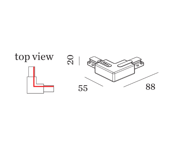 Wever & Ducre - 1-Phase Track L-Connector 1.0 - KOOT