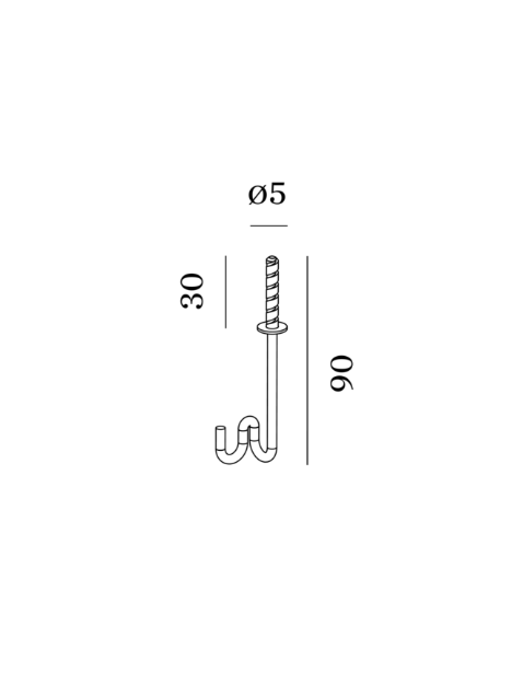 Wever & Ducre - Standard Hook For 5mm Plugs - KOOT