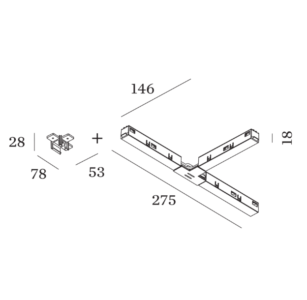Wever & Ducre - Strex T-Connector Surf / Susp W Electrical - KOOT
