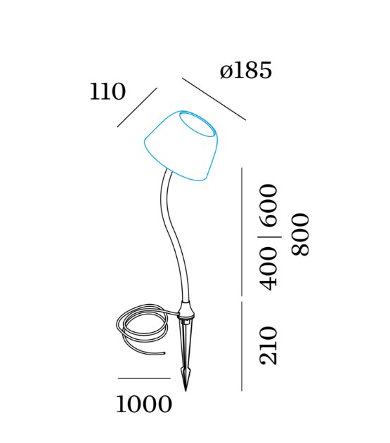Wever & Ducre - Swam Curved Pole 800 B - KOOT