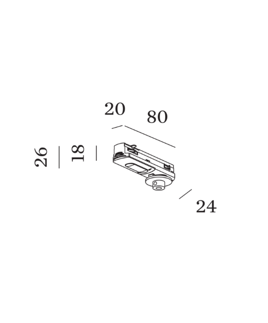 Wever & Ducre - 1-Phase Track Adapter 2.0 B - KOOT