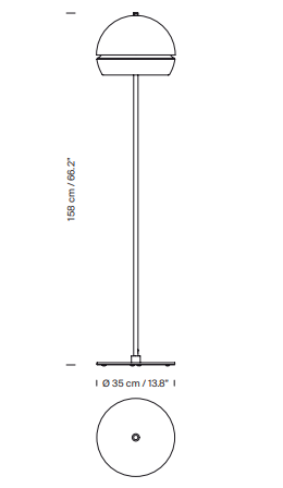 Santa Cole - Fontana Alta Vloerlamp - KOOT
