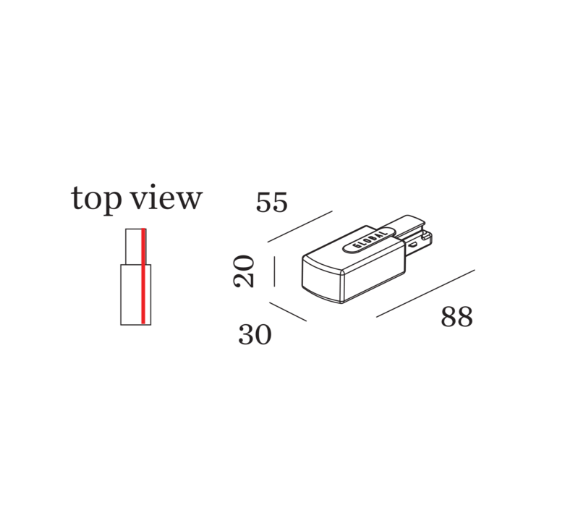 Wever & Ducre - 1-Phase Track End Feed 2.0 - KOOT