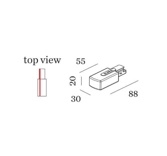 Wever & Ducre - 1-Phase Track End Feed 1.0 B - KOOT