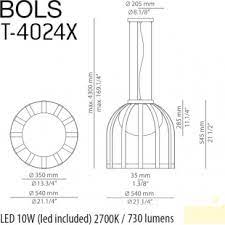 Estiluz - Bols T-4024X Hanglamp - KOOT