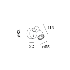 Wever & Ducre - Sara Snooze 1.0 PAR16 Zwart / Goud Wandlamp - KOOT