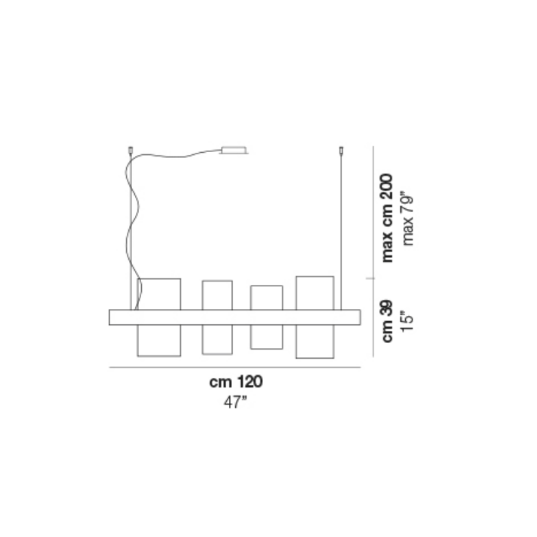 Vistosi - Armonia 4 Hanglamp