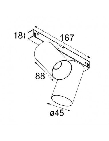 Modular - Minude 45 adjustable track 48V 2x LED GI - KOOT