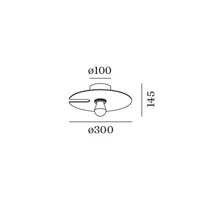 Wever & Ducre - Mirro 1.0 Plafondlamp zwart - KOOT
