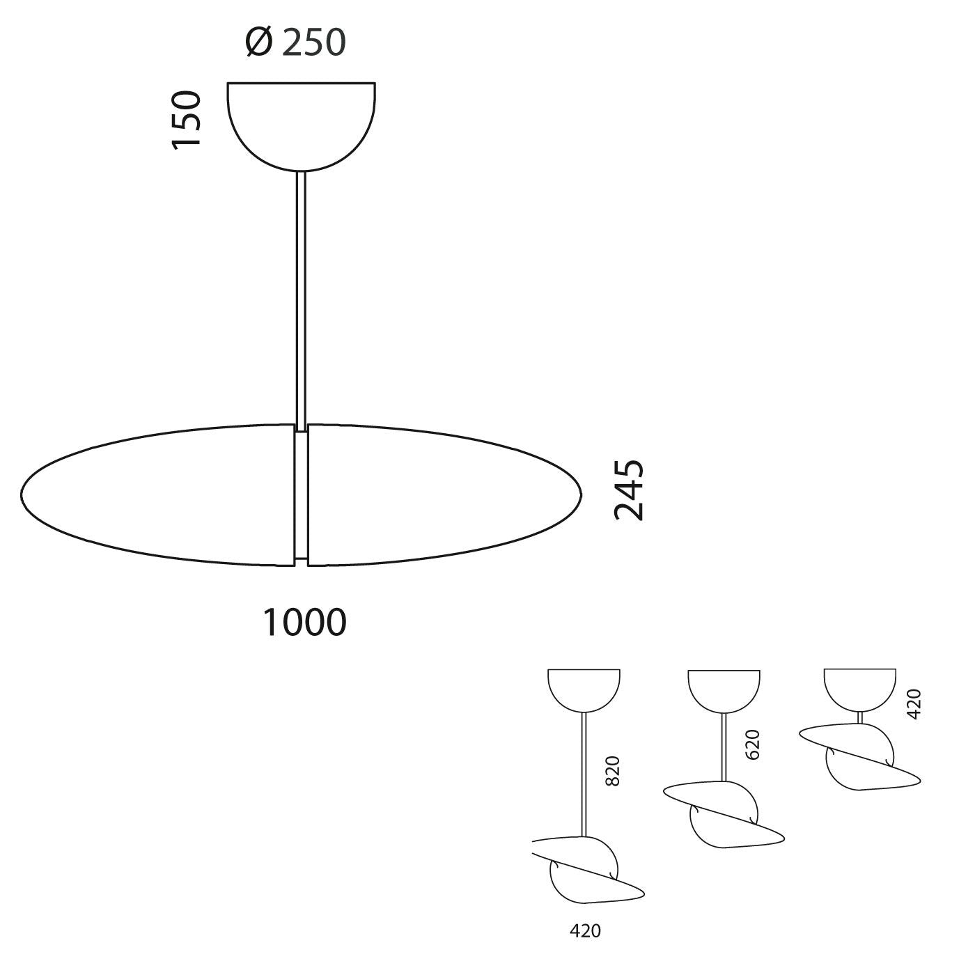Serien - Propeller hanglamp lengte 620mm - KOOT