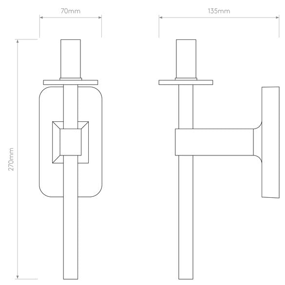 Astro - Tacoma Single Gepolijst wandlamp - KOOT