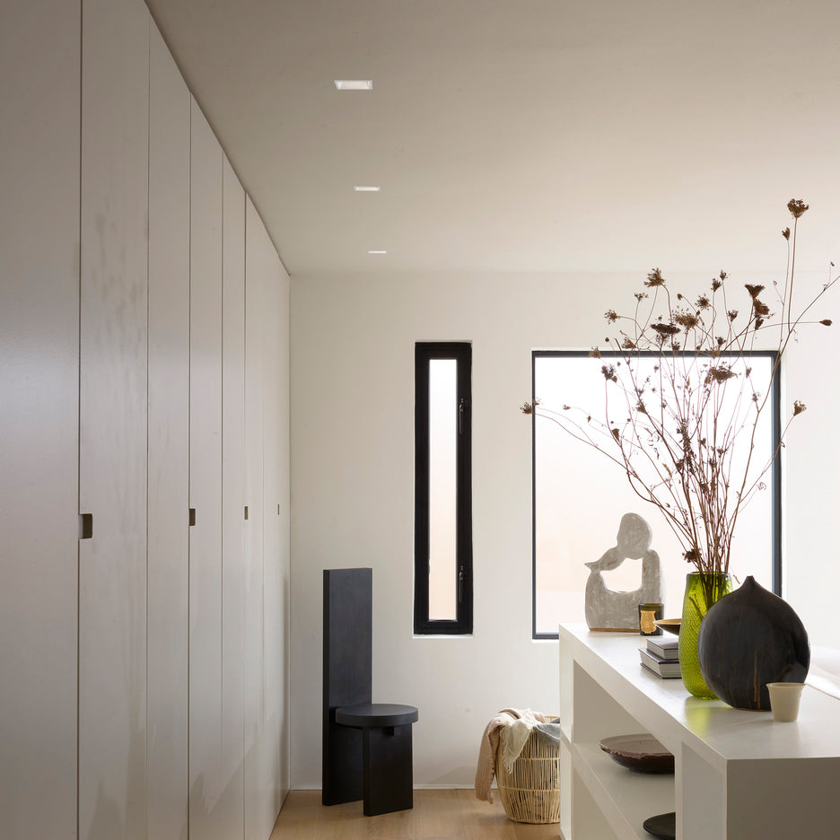 Astro - Minima Slimline Square Fixed Fire-Rated IP65 mat zwart spot / plafondlamp - KOOT