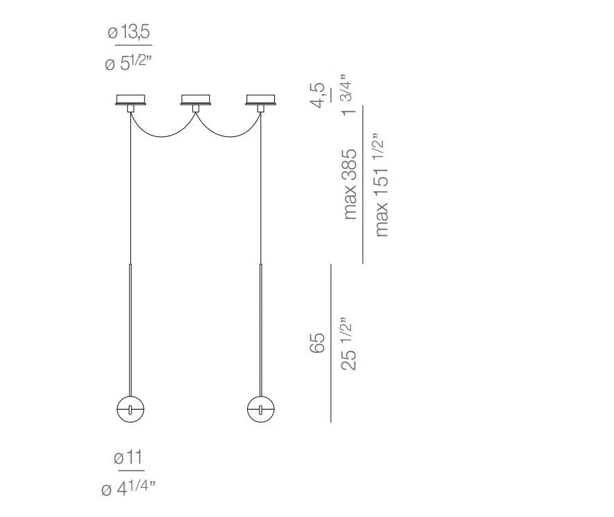 Cini & Nils - Convivio new led sopratavolo due plafondlamp/hanglamp - KOOT